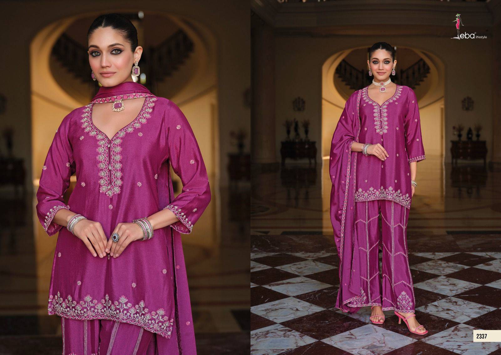 Mirah By Eba Lifestyle 2336 to 2338 Series Ready To Wear Heavy chinon readymade Dresses At Wholesale Price